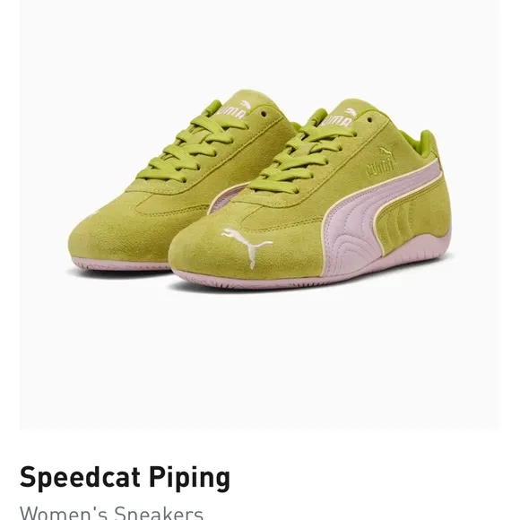 Puma Lime Green and Pink Speedcats