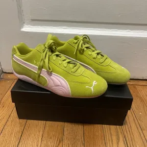 Puma Lime Green and Pink Speedcats