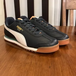Puma Roma Basic Shoes Sneakers new 369571 37 Parisian Night Blue Mens Size 12