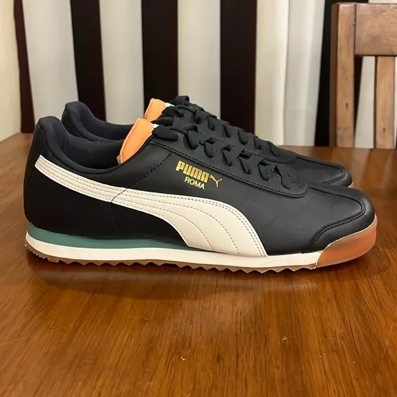 Puma Roma Basic Shoes Sneakers new 369571 37 Parisian Night Blue Mens Size 12