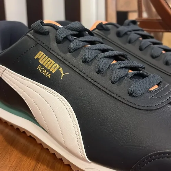 Puma Roma Basic Shoes Sneakers new 369571 37 Parisian Night Blue Mens Size 12