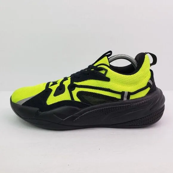 Puma RS Dreamer Time Square J Cole Mens Size 8 Safety Yellow Lime Black Shoes