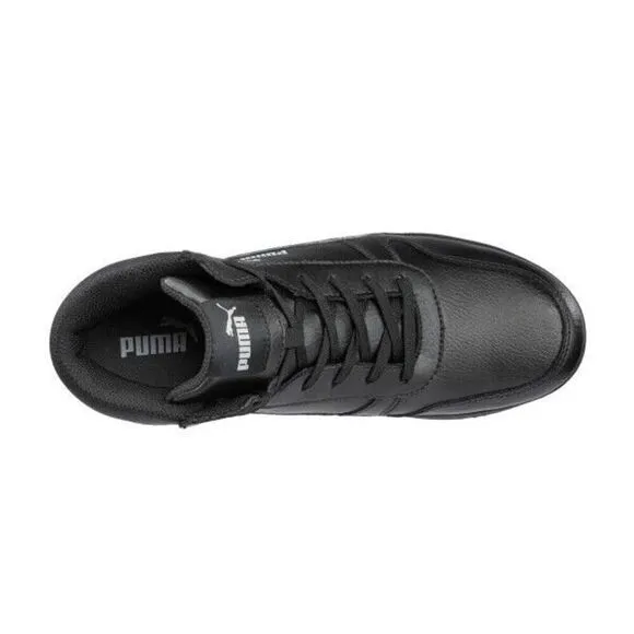 Puma Safety Frontcourt Sneakers Women's US 6.5 Black Leather Work Shoes ZPO1269