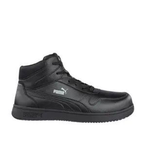 Puma Safety Frontcourt Sneakers Women's US 6.5 Black Leather Work Shoes ZPO1269