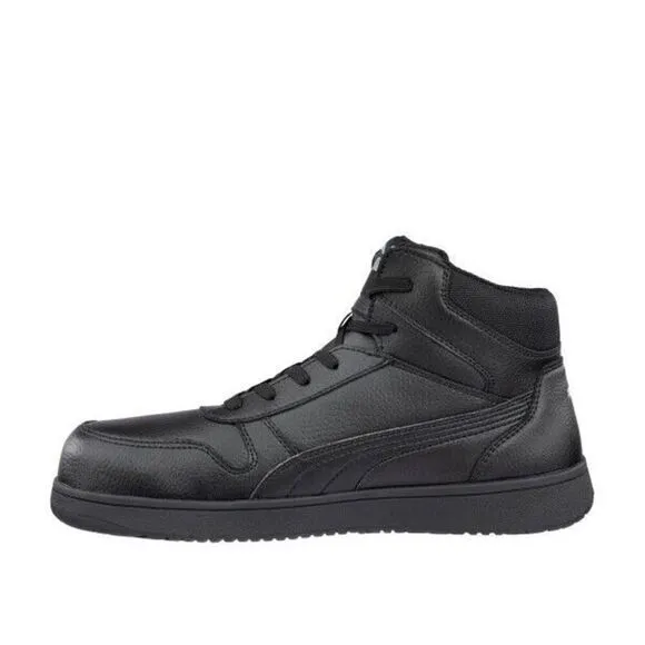 Puma Safety Frontcourt Sneakers Women's US 6.5 Black Leather Work Shoes ZPO1269