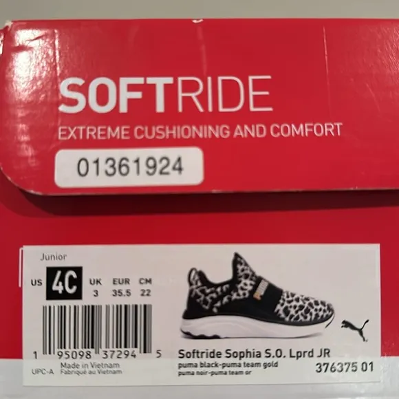PUMA Softride Sophia S.O Lprd  size Big girl 4