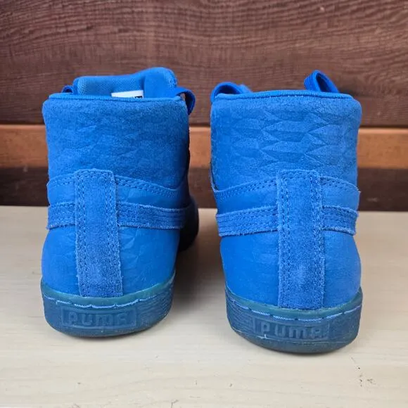 PUMA Suede ME Iced Mid Electric Blue Casual Sneakers Men's 8.5 High-Top Shoes