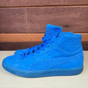 PUMA Suede ME Iced Mid Electric Blue Casual Sneakers Men's 8.5 High-Top Shoes