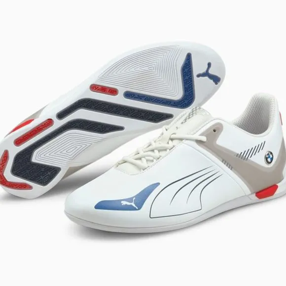 Puma x BMW MMS A3ROCAT 'White' 306871-02 Leather Racing Sneakers size 9 - 14
