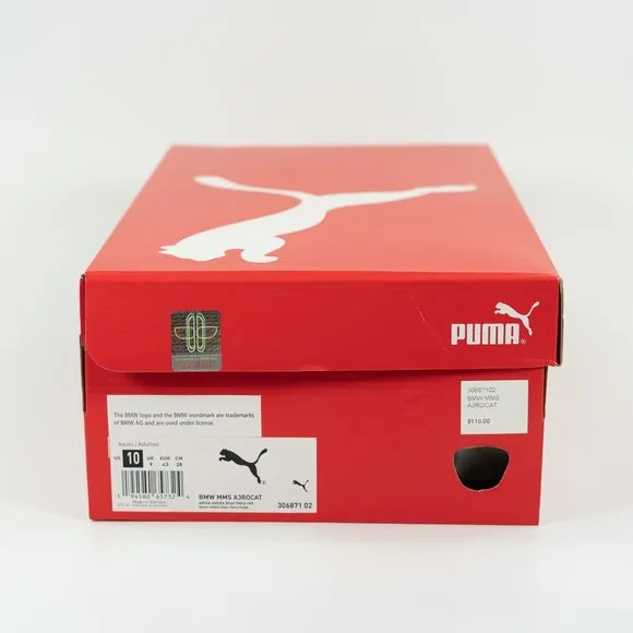 Puma x BMW MMS A3ROCAT 'White' 306871-02 Leather Racing Sneakers size 9 - 14