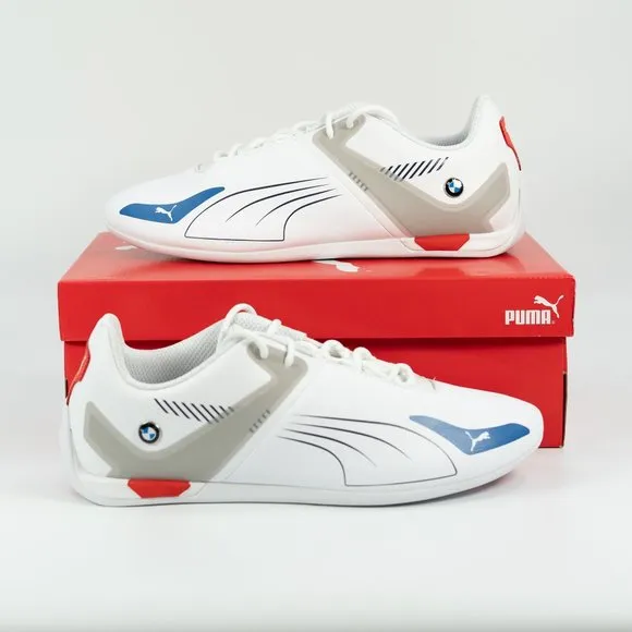 Puma x BMW MMS A3ROCAT 'White' 306871-02 Leather Racing Sneakers size 9 - 14