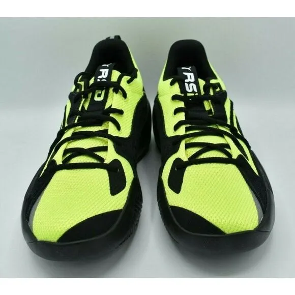Puma Men Size 10.5 RS Dreamer Safety Yellow Puma Black Basketball Shoes Sneakers