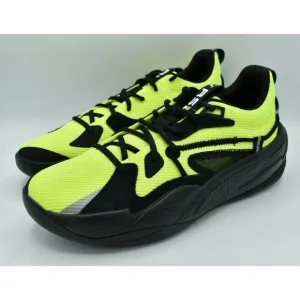 Puma Mens Size 11 RS Dreamer Safety Yellow Puma Black Basketball Shoes Sneakers