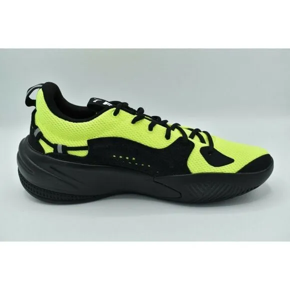Puma Mens Size 11 RS Dreamer Safety Yellow Puma Black Basketball Shoes Sneakers