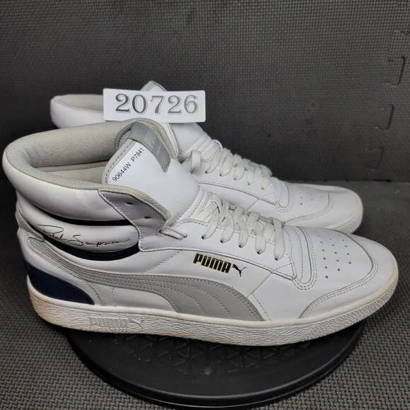 Puma Ralph Sampson Mid Shoes Mens Sz 13 White Sneakers
