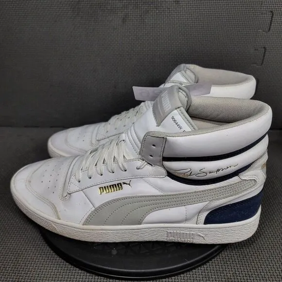 Puma Ralph Sampson Mid Shoes Mens Sz 13 White Sneakers