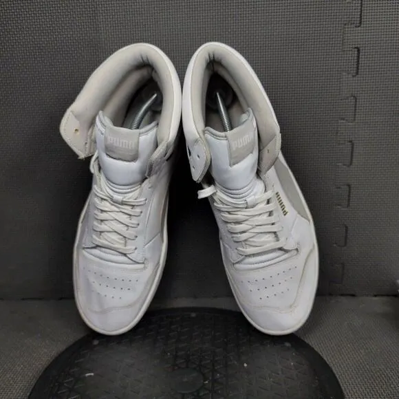 Puma Ralph Sampson Mid Shoes Mens Sz 13 White Sneakers