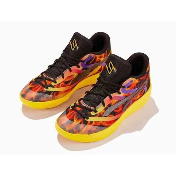 Puma Stewie 2 Fire 380072-01 Sneakers Women's Black Red Basketball Shoes FD447