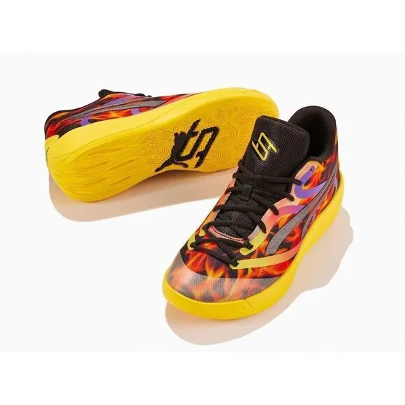 Puma Stewie 2 Fire 380072-01 Sneakers Women's Black Red Basketball Shoes FD447