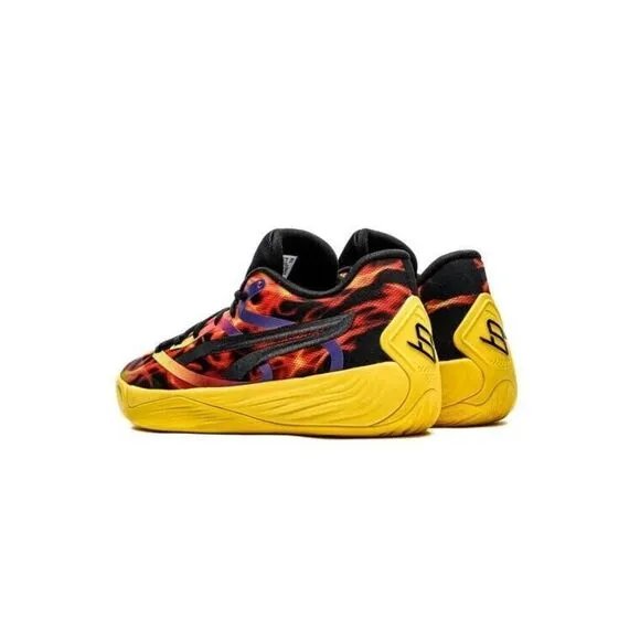 Puma Stewie 2 Fire 380072-01 Sneakers Women's Black Red Basketball Shoes FD447