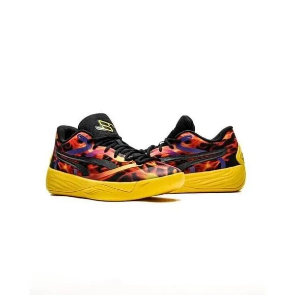 Puma Stewie 2 Fire 380072-01 Sneakers Women's Black Red Basketball Shoes FD447