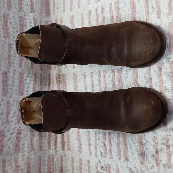 Rag &amp; Bone Goodyear Brown Suede Chelsea Ankle Boots Size 7.5