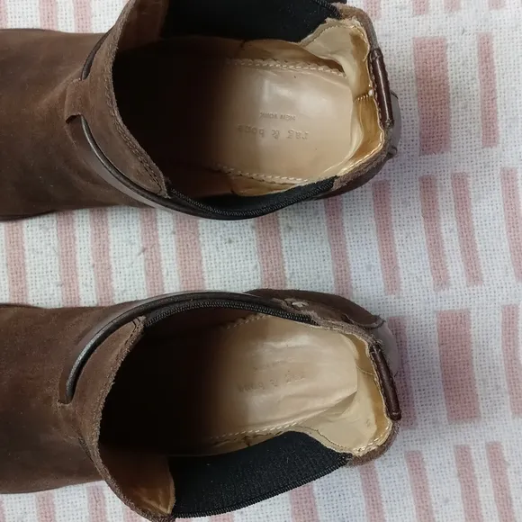 Rag &amp; Bone Goodyear Brown Suede Chelsea Ankle Boots Size 7.5
