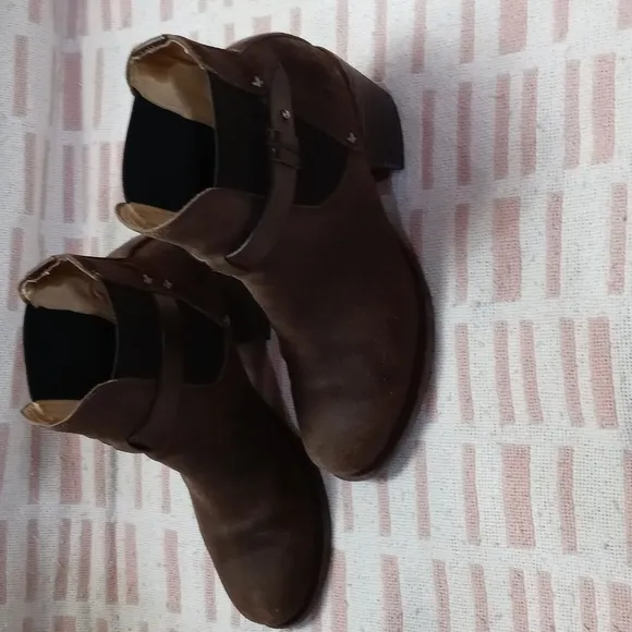 Rag &amp; Bone Goodyear Brown Suede Chelsea Ankle Boots Size 7.5