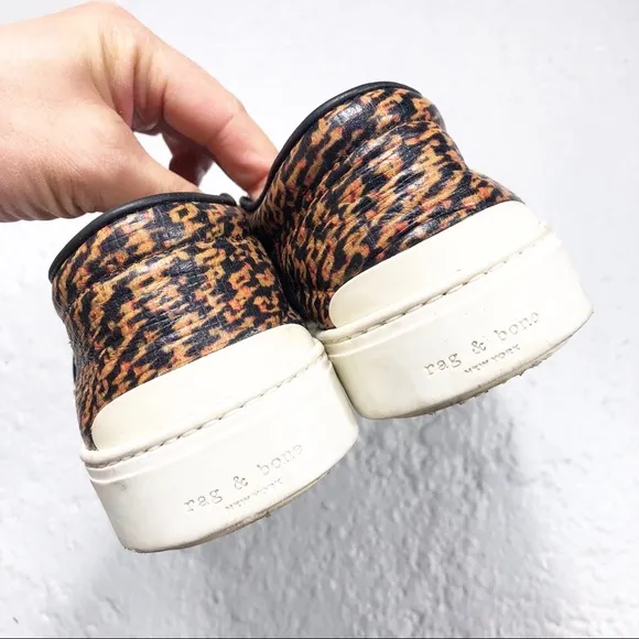 Rag &amp; Bone Leather Slip On Sneakers