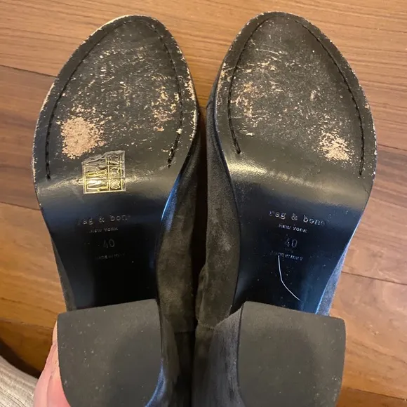 Rag and Bone Harrow booties grey suede size 40