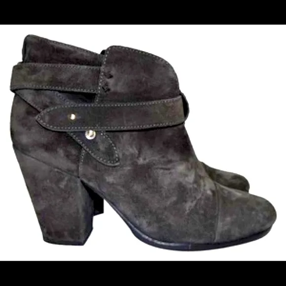 Rag and Bone Harrow booties grey suede size 40