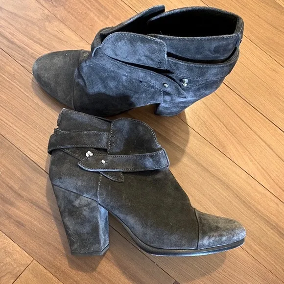 Rag and Bone Harrow booties grey suede size 40