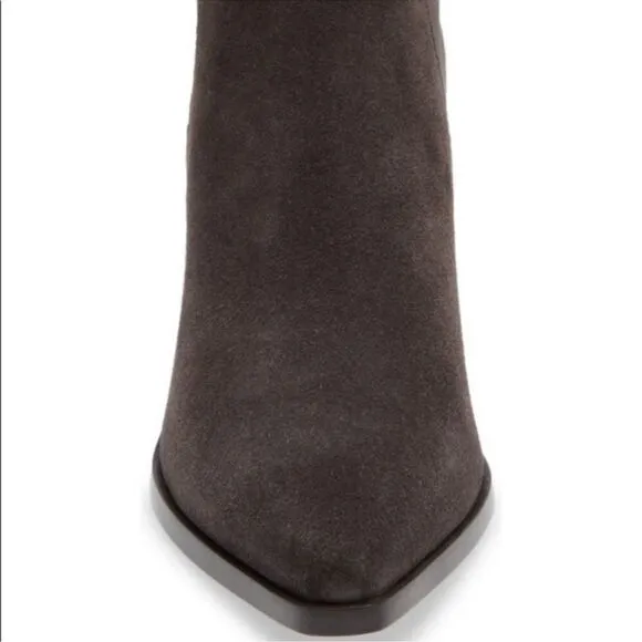 Rag &amp; Bone Razor Suede Western Chelsea Ankle Boots in Asphalt $495 size 8.5