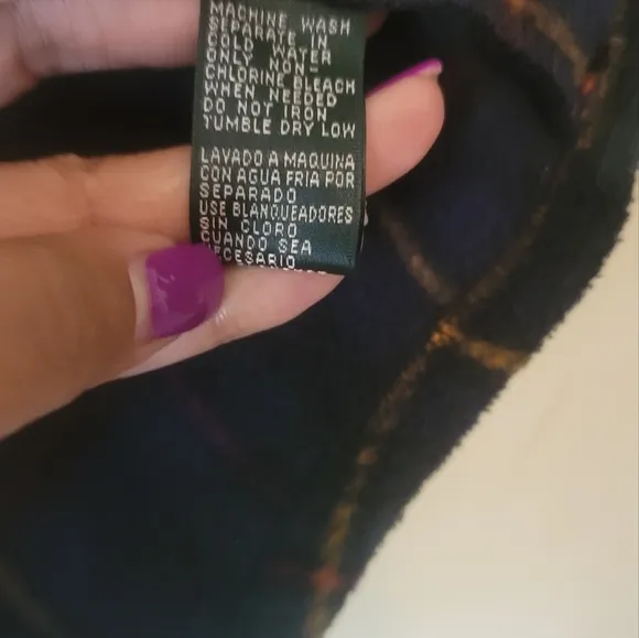 Ralph Lauren Blue Green Red Hooded Plaid Coat Jacket Vest