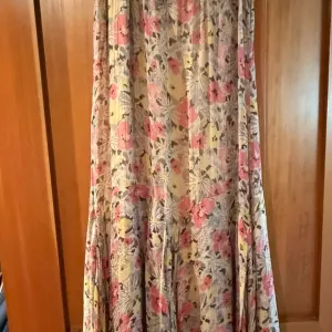 Ralph Lauren Double RL Cream and Pink Tiered Maxi Dress size 1 (small)