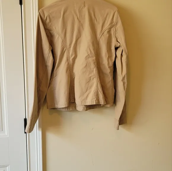 Ralph Lauren Polo Jeans Beige Tan Cotton Denim Jacket Coat