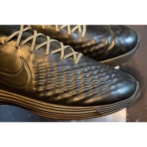 RARE Nike Lunar‎ Magista II FK Flyknit Sz 11.5 Black Blackout Shoes 852614-001