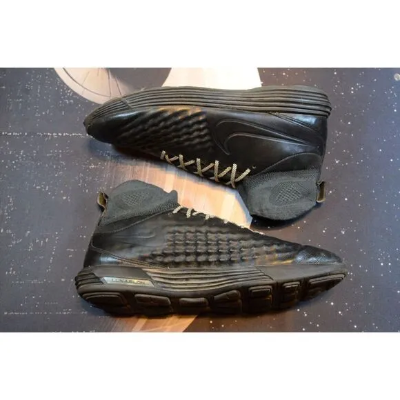 RARE Nike Lunar‎ Magista II FK Flyknit Sz 11.5 Black Blackout Shoes 852614-001