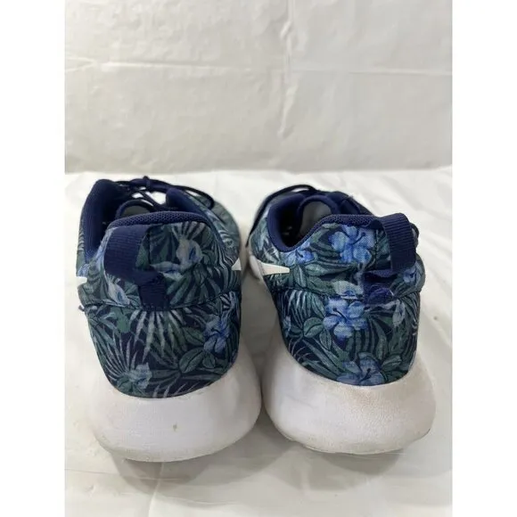 Rare Nike Roshe One Flower Print Hawaiian Blue Sneakers Shoes Mens Sz 11