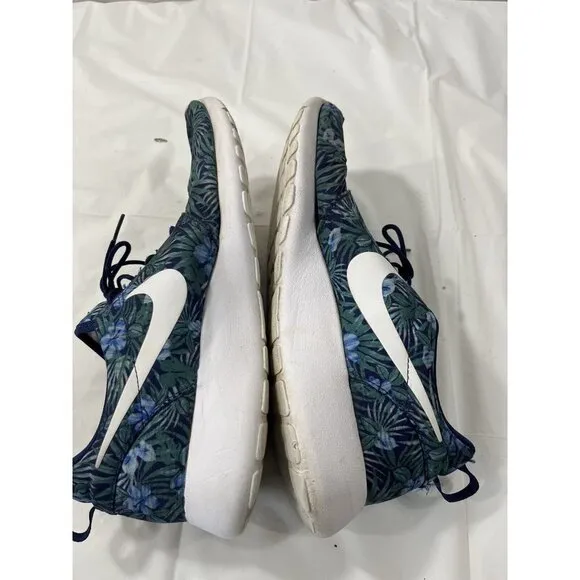 Rare Nike Roshe One Flower Print Hawaiian Blue Sneakers Shoes Mens Sz 11