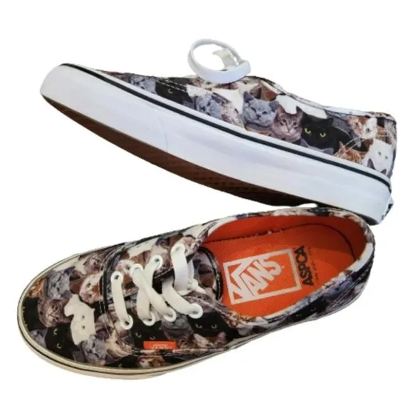Rare Special Edition Vans Kids X ASPCA Cat Kitten Shoes Sneakers Sz 3.5