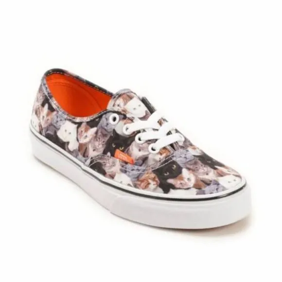 Rare Special Edition Vans Kids X ASPCA Cat Kitten Shoes Sneakers Sz 3.5