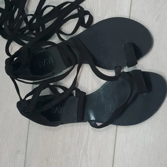 Raye Womens Lace Up Gladiator Loop Toe sandals shoes sz 36.5 US 6.5