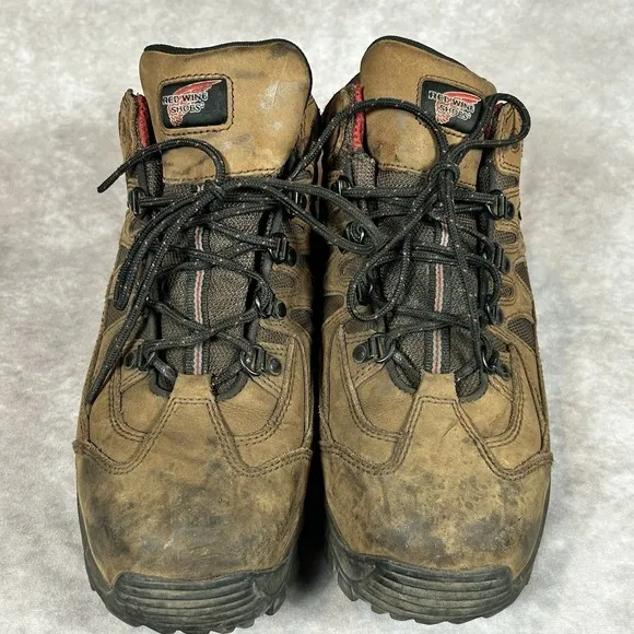 Red Wing 6672 Truhiker Hiker Brown Leather Safety Toe Work Shoes Men's 10.5 E2