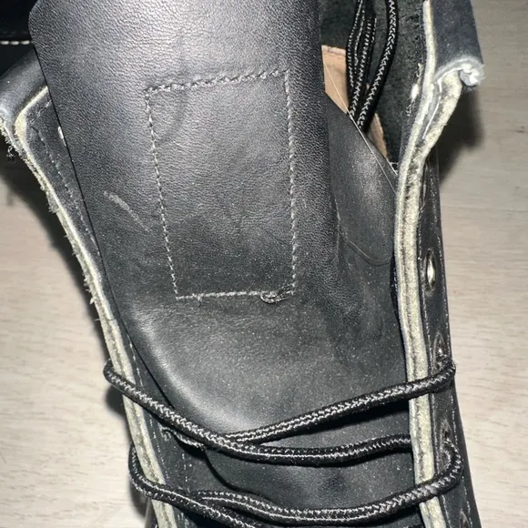 Red Wing Black Leather Moc Toe Boots