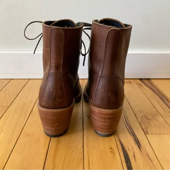 Red Wing Boots Clara Heeled Booties 3406 Amber Harness Leather Women’s Size 7 B
