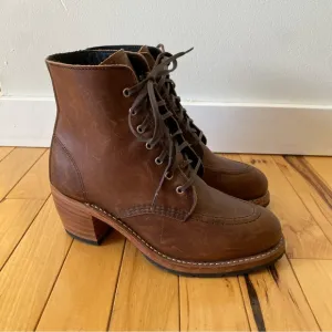 Red Wing Boots Clara Heeled Booties 3406 Amber Harness Leather Women’s Size 7 B