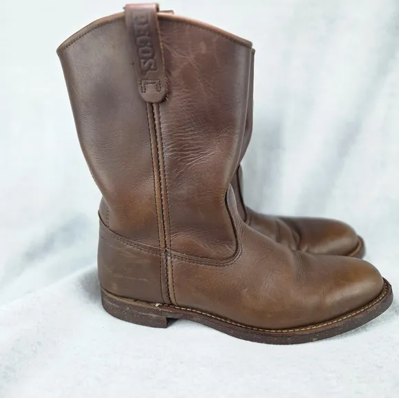 Red Wing Brown Leather Boots, Size 12D