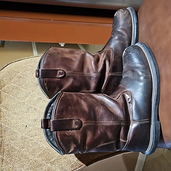 Red Wing Dynaforce 11-Inch Safety Toe Waterproof Work Boots Shoes Brown Leather