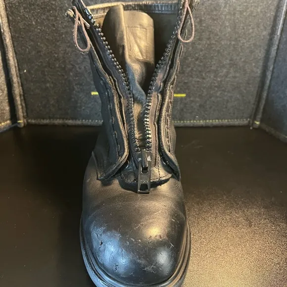 Red Wing Men's 4473 Steel Toe 11.5 D Combat Military Firefighter Black Zipper